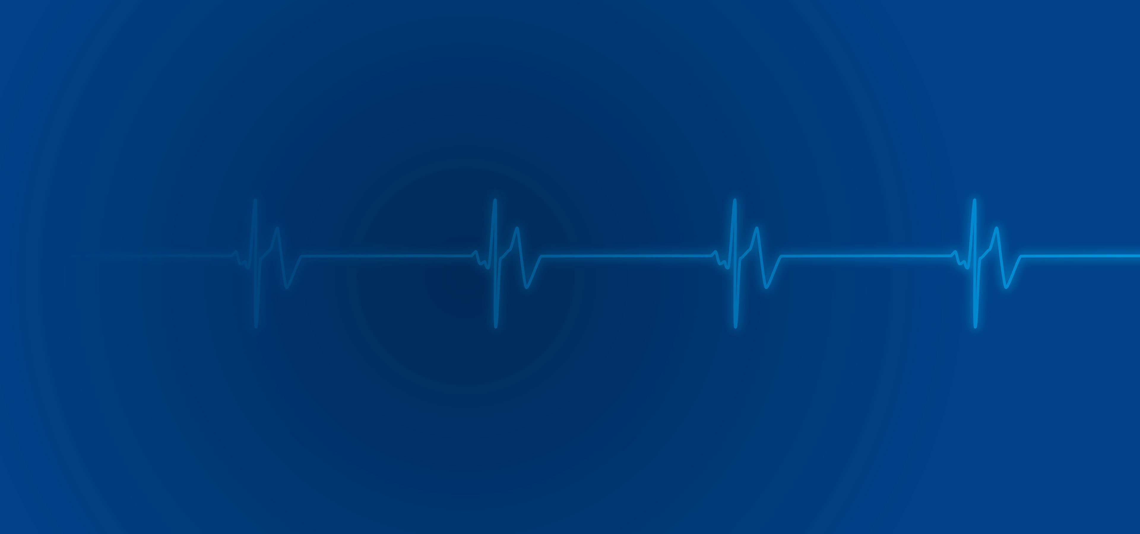 Blauer Hintergrund mit einem Herzschlag.