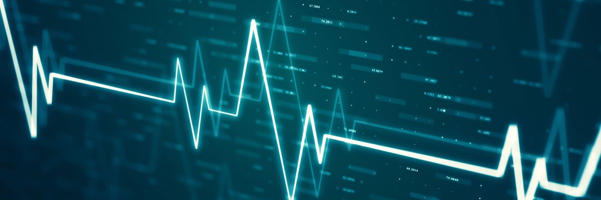 Adobestock Digitale grüne Anzeige eines Herzschlags