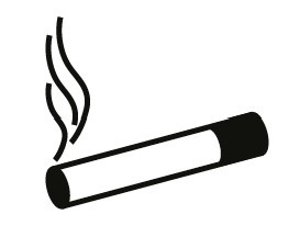 Eine Zigarette mit Rauch 