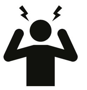 Ein Bild einer Person mit erhobenen Händen über dem Kopf, und über ihr sind zwei Blitze.