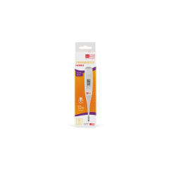 Thermometer flexible Thermometer flexible in Verpackung auf weißem Hintergrund