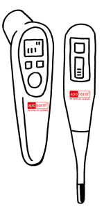 Zeichnung Aponorm-Thermometer.